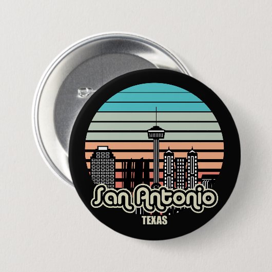 San Antonio Ronde Button 7,6 Cm (Voorkant /achterkant)