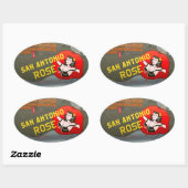 San Antonio Roos B-24 Nose Art ( bruinslag) Ovale Sticker (Vel)