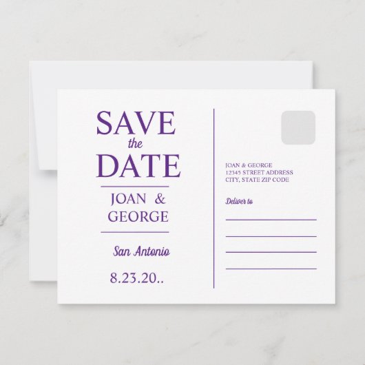 San Antonio Save the Date  Briefkaart (Achterkant)