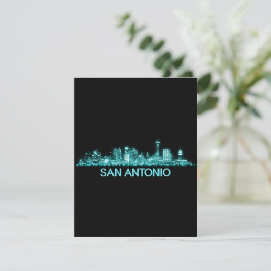 San Antonio Skyline Bedankkaart (Staand voorkant)