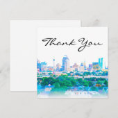 San Antonio Skyline dank u kaart (Voorkant / Achterkant)