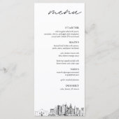 San Antonio Skyline Modern huwelijksdiner Menu (Voorkant)