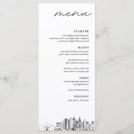 San Antonio Skyline Modern huwelijksdiner Menu
