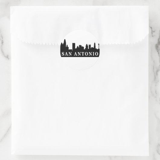 San Antonio Skyline Ronde Sticker (Tas)