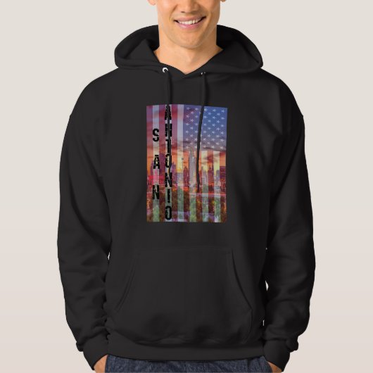 San Antonio Skyline Texas Hoodie (Voorkant)
