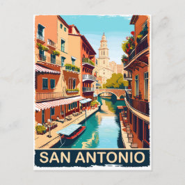 San Antonio, Stad, Reizen Briefkaart