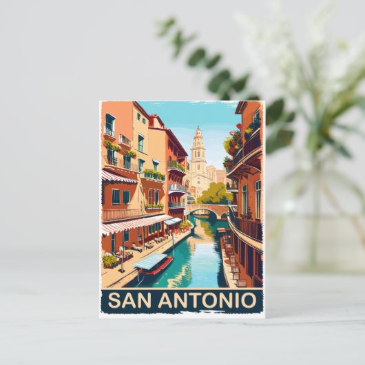 San Antonio, Stad, Reizen Briefkaart (Staand voorkant)