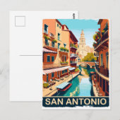 San Antonio, Stad, Reizen Briefkaart (Voorkant / Achterkant)