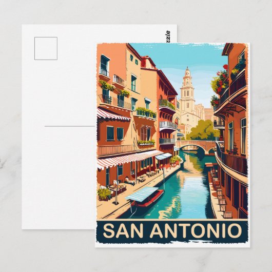 San Antonio, Stad, Reizen Briefkaart (Voorkant / Achterkant)