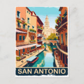 San Antonio, Stad, Reizen Briefkaart (Voorkant)