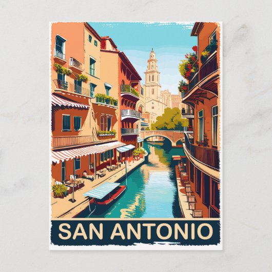 San Antonio, Stad, Reizen Briefkaart (Voorkant)