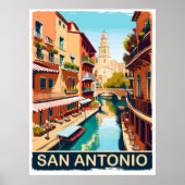 San Antonio, Stad, Reizen Poster (Voorkant)