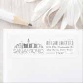 San Antonio Stylized Skyline | Etiket (Insitu)