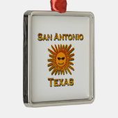 San Antonio Sun Icon Metalen Ornament (Rechts)