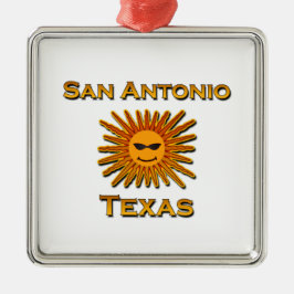 San Antonio Sun Icon Metalen Ornament