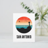 San Antonio  Sunset Cityscape Briefkaart (Staand voorkant)