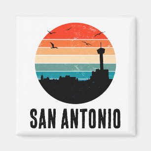 San Antonio Sunset Cityscape Briefkaart Magneet