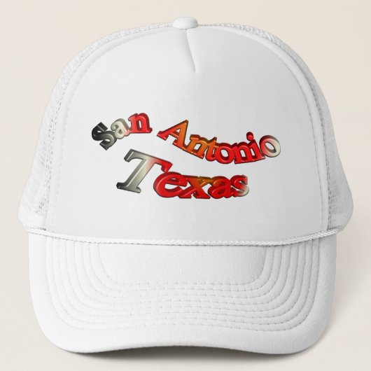 San Antonio Texas 3D Trucker Pet (Voorkant)