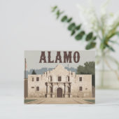 San Antonio, Texas, Alamo Briefkaart (Staand voorkant)