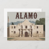 San Antonio, Texas, Alamo Briefkaart (Voorkant / Achterkant)