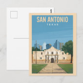 San Antonio, Texas, Alamo Briefkaart (Voorkant / Achterkant)