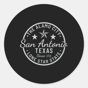 San Antonio Texas Alamo City Estd 1718 Ronde Sticker