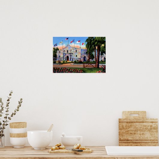 San Antonio Texas Alamo Poster (Keuken)