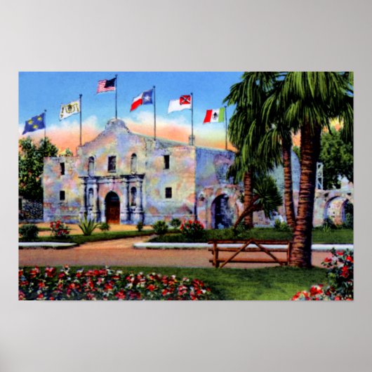 San Antonio Texas Alamo Poster (Voorkant)