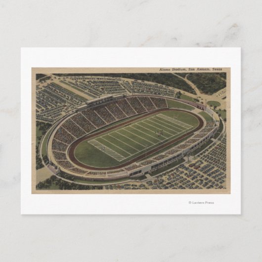 San Antonio, Texas - Alamo Stadium Uitzicht Briefkaart (Voorkant)