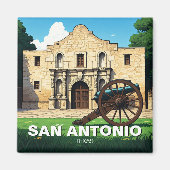 San Antonio Texas Alamo Travel Magneet (Voorkant)