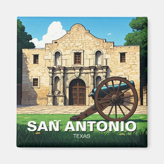 San Antonio Texas Alamo Travel Magneet (Voorkant)