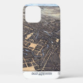 San Antonio, Texas, Antiek luchtstadskaart, 1873 Case-Mate iPhone Case (Achterkant)