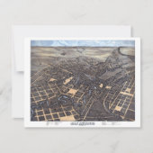 San Antonio, Texas, Antiek luchtstadskaart, 1873 Kaart (Voorkant)