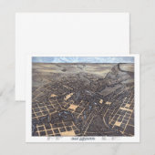 San Antonio, Texas, Antiek luchtstadskaart, 1873 Kaart (Voorkant / Achterkant)