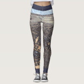 San Antonio, Texas, Antiek luchtstadskaart, 1873 Leggings (Voorkant)