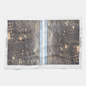 San Antonio, Texas, Antiek luchtstadskaart, 1873 Theedoek (Horizontaal)