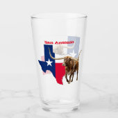 San Antonio, Texas, Bierglas Glas (Voorkant)