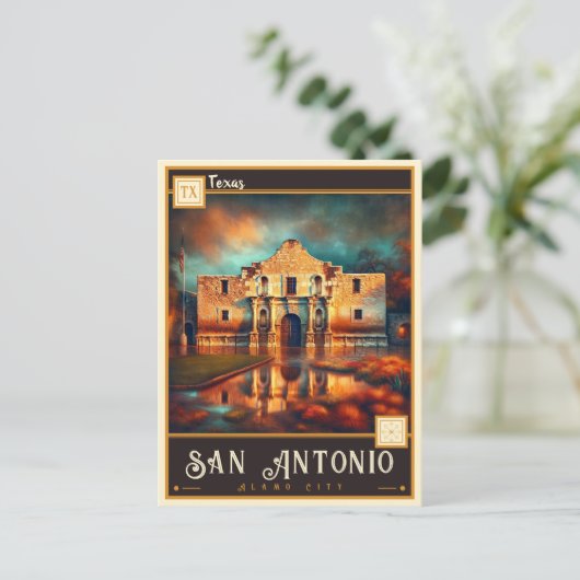 San Antonio, Texas |  Briefkaart (Staand voorkant)