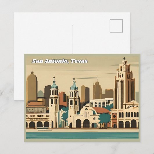 San Antonio, Texas Briefkaart (Voorkant / Achterkant)