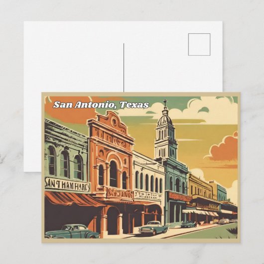 San Antonio, Texas Briefkaart (Voorkant / Achterkant)