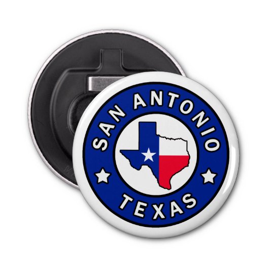 San Antonio Texas Button Flesopener (Voorkant)