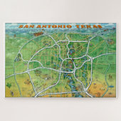 San Antonio Texas Cartoon Map Legpuzzel (Horizontaal)