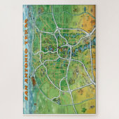 San Antonio Texas Cartoon Map Legpuzzel (Verticaal)