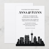 San Antonio TEXAS City Skyline Wedding Party Kaart (Voorkant / Achterkant)