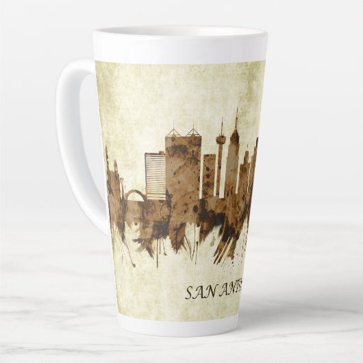 San Antonio Texas Cityscape Latte Mok (Linkerhoek)