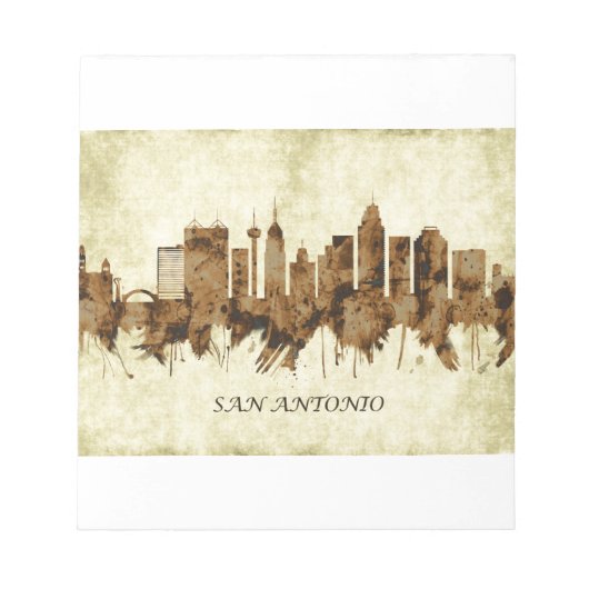 San Antonio Texas Cityscape Notitieblok (Voorkant)