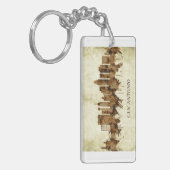 San Antonio Texas Cityscape Sleutelhanger (Voorkant Links)