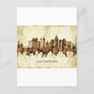 San Antonio Texas Cityscape Uitnodiging Briefkaart