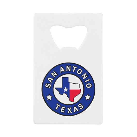 San Antonio Texas Creditkaart Flessenopener (Voorkant)