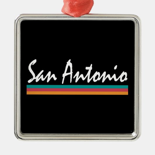 San Antonio Texas Fiesta Colors Metalen Ornament (Voorkant)